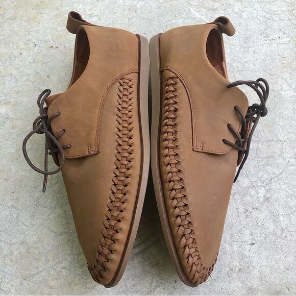 Rodd & Gunn Hamilton Huarache Loafers Brown Leather Woven Derby Shoes EU 45 main image 4